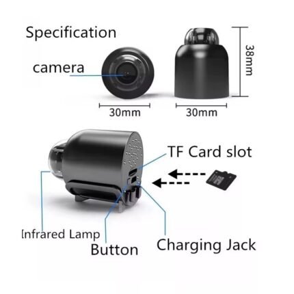 Portable Wireless Home Security Mini Camera – 1080P Wireless IP Cam with Motion Detection