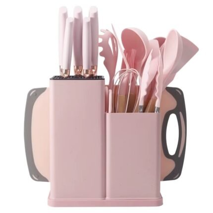 Premium 19-Piece Silicone Cooking Utensils Set with Wooden Handles – Non-Stick, Heat-Resistant Kitchen Tools Kit