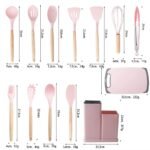 Premium 19-Piece Silicone Cooking Utensils Set with Wooden Handles – Non-Stick, Heat-Resistant Kitchen Tools Kit