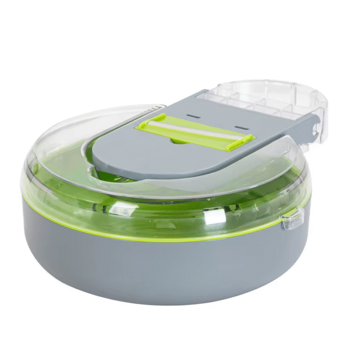 Premium 9-in-1 Manual Vegetable Cutter with Draining Basket – Multi-Function Slicer, Grater, Peeler & Potato Dicer