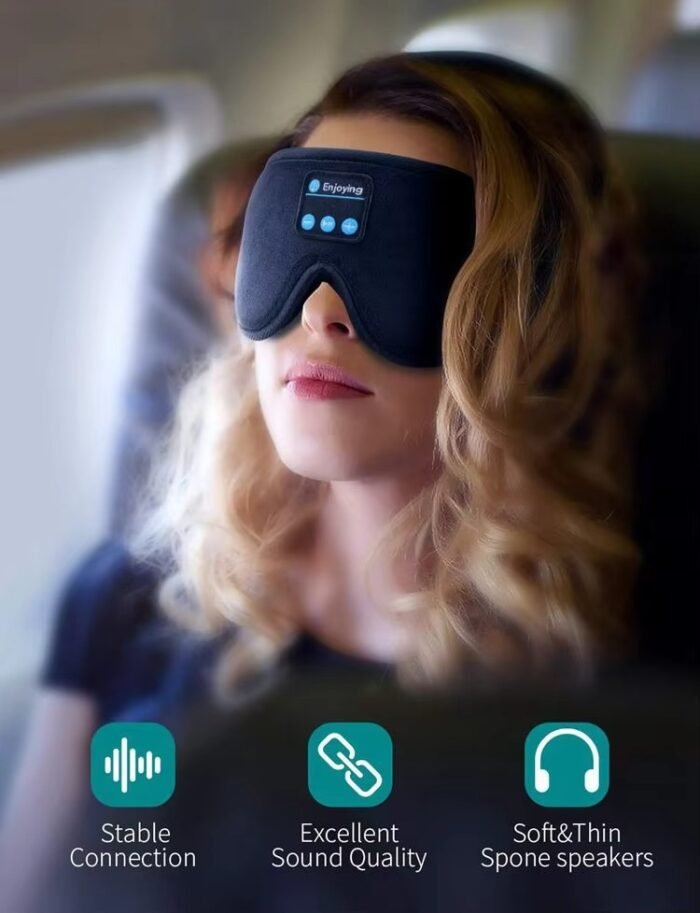 Premium Bluetooth Sleep Mask Earbuds – 3D Contour Wireless Music Eye Mask for Sleep & Travel