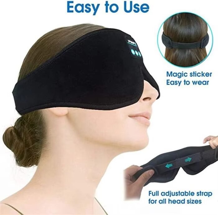 Premium Bluetooth Sleep Mask Earbuds – 3D Contour Wireless Music Eye Mask for Sleep & Travel