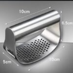 Premium Manual Stainless Steel Garlic Press – Heavy-Duty Handheld Mincer & Crusher Kitchen Tool for Effortless Garlic Preparation