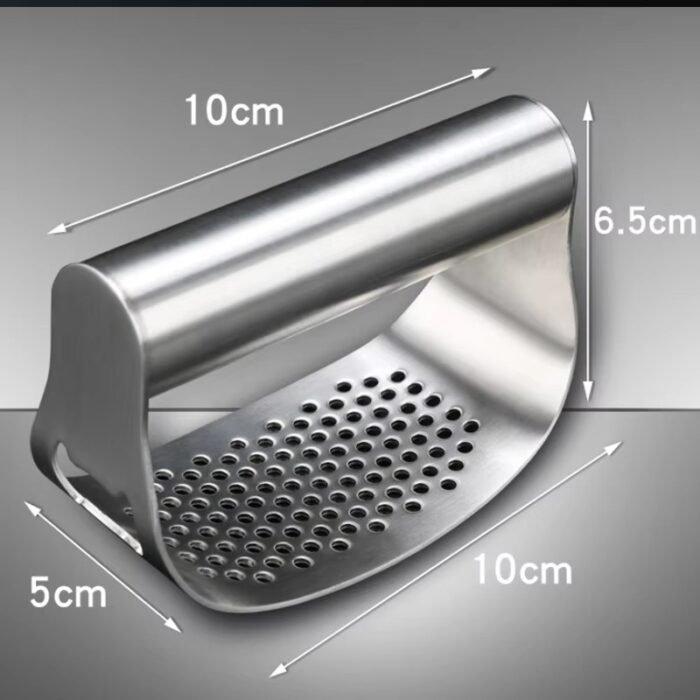 Premium Manual Stainless Steel Garlic Press – Heavy-Duty Handheld Mincer & Crusher Kitchen Tool for Effortless Garlic Preparation