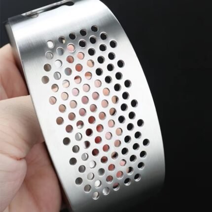 Premium Manual Stainless Steel Garlic Press – Heavy-Duty Handheld Mincer & Crusher Kitchen Tool for Effortless Garlic Preparation
