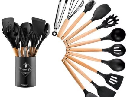 Premium Silicone Kitchen Utensils Set – Heat-Resistant Non-Stick Cooking Tools for Home & Professional Use