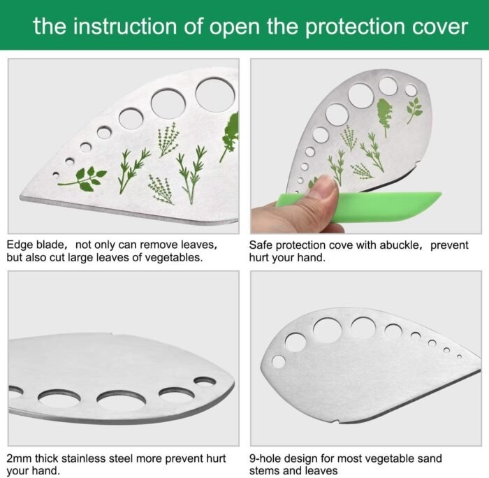 Premium Stainless Steel Herb Leaf Stripper – Kitchen Tool for Quickly Removing Herb Stems & Leaves