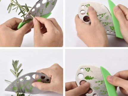 Premium Stainless Steel Herb Leaf Stripper – Kitchen Tool for Quickly Removing Herb Stems & Leaves