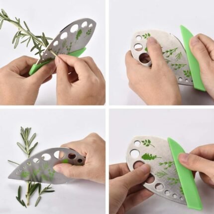 Premium Stainless Steel Herb Leaf Stripper – Kitchen Tool for Quickly Removing Herb Stems & Leaves