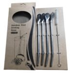 Premium Stainless Steel Yerba Mate Bombilla Straw with Built-In Filter and Cleaning Brush