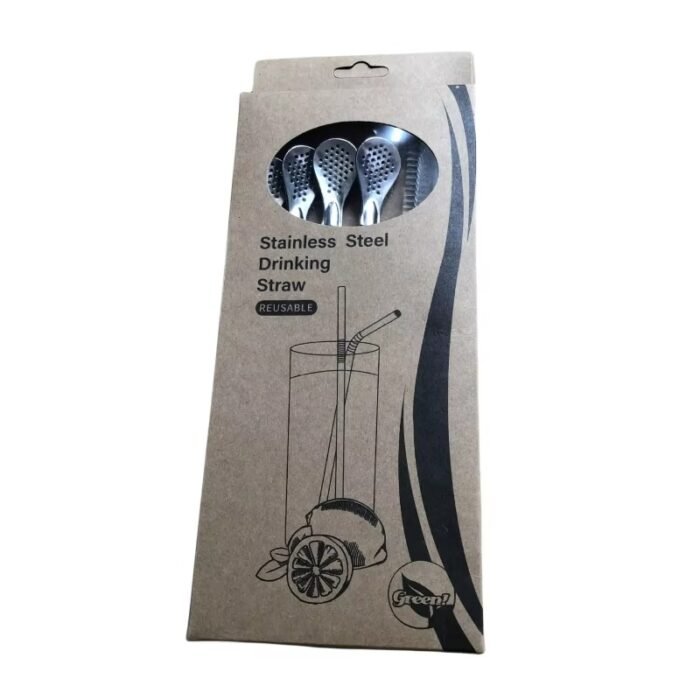 Premium Stainless Steel Yerba Mate Bombilla Straw with Built-In Filter and Cleaning Brush