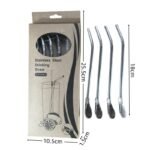 Premium Stainless Steel Yerba Mate Bombilla Straw with Built-In Filter and Cleaning Brush