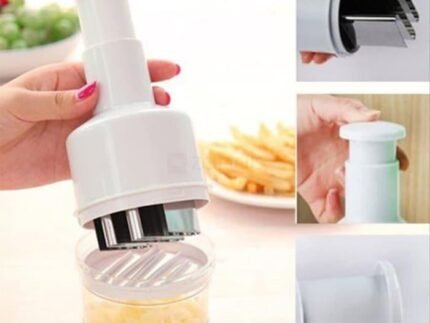Proud Choice Manual Hand-Press Vegetable Chopper & Mixer – 3 Stainless Steel Blades, Multicolour Kitchen Tool