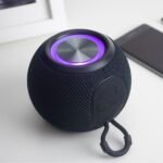 RED5 Bluetooth Wireless Orb Speaker – RGB LED Color-Changing Mini Party Speaker with FM Radio, USB, Micro SD & AUX – Black