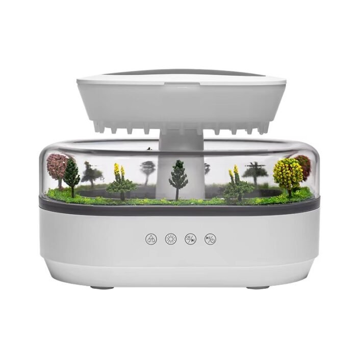 Raindrop Aromatherapy Diffuser – White Ultrasonic Aroma Mist Humidifier