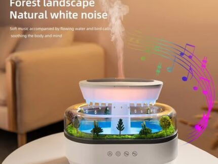 Raindrop Aromatherapy Diffuser – White Ultrasonic Aroma Mist Humidifier
