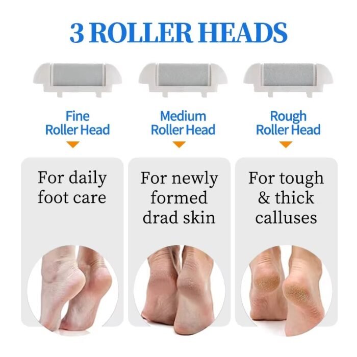 Rechargeable Electric Pedicure Callus Remover – Dead Skin Scrubber & Foot Polisher for Smooth, Soft Feet