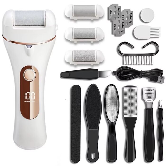 Rechargeable Electric Pedicure Callus Remover – Dead Skin Scrubber & Foot Polisher for Smooth, Soft Feet
