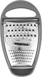Royalford 3-in-1 Stainless Steel Flat Grater – Razor Sharp Microblade for Vegetables, Fruits & Cheese