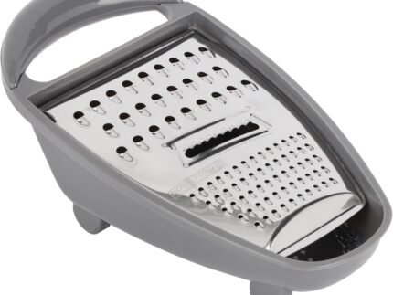 Royalford 3-in-1 Stainless Steel Flat Grater – Razor Sharp Microblade for Vegetables, Fruits & Cheese