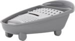 Royalford 3-in-1 Stainless Steel Flat Grater – Razor Sharp Microblade for Vegetables, Fruits & Cheese
