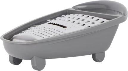 Royalford 3-in-1 Stainless Steel Flat Grater – Razor Sharp Microblade for Vegetables, Fruits & Cheese