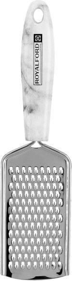 Royalford Marble-Design Stainless Steel Grater – Multi-Purpose Cheese, Vegetable & Food Shredder with Razor-Sharp Blades