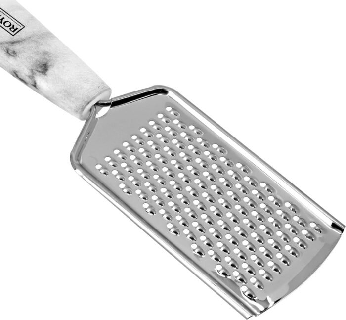 Royalford Marble-Design Stainless Steel Grater – Multi-Purpose Cheese, Vegetable & Food Shredder with Razor-Sharp Blades