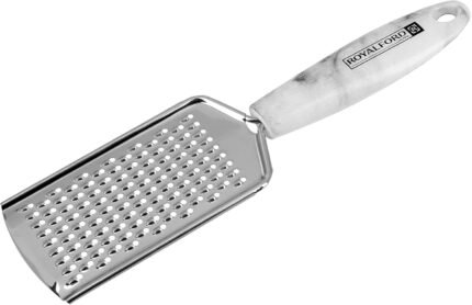 Royalford Marble-Design Stainless Steel Grater – Multi-Purpose Cheese, Vegetable & Food Shredder with Razor-Sharp Blades