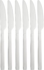 Royalford Stainless Steel Table Knife Set for Dining & Kitchen – 6 Durable Dinner Knives for Everyday Use