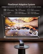 Smart Android 11 Projector – 720p HD LED Home Theater Beamer with Auto Keystone & Wi-Fi