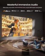 Smart Android 11 Projector – 720p HD LED Home Theater Beamer with Auto Keystone & Wi-Fi
