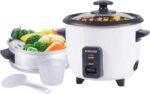 Sonashi 1.0 Litre Rice Cooker with Steamer – Automatic Cooking, Non-Stick Inner Pot, Easy One-Touch Operation