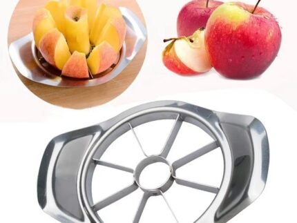 Stainless Steel Apple Slicer & Corer – Heavy-Duty Apple Cutter and Divider for Large Fruits