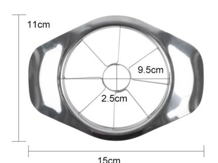 Stainless Steel Apple Slicer & Corer – Heavy-Duty Apple Cutter and Divider for Large Fruits