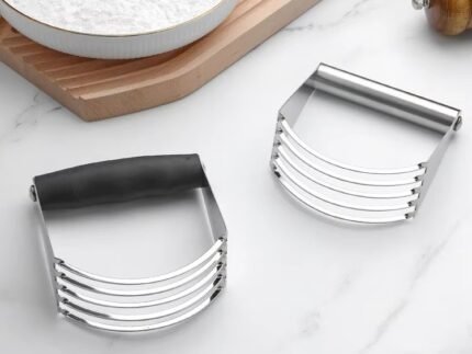 Stainless Steel Dough Blender & Pastry Cutter – Manual Mixer & Potato Masher for Baking & Kitchen Use