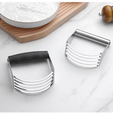 Stainless Steel Dough Blender & Pastry Cutter – Manual Mixer & Potato Masher for Baking & Kitchen Use