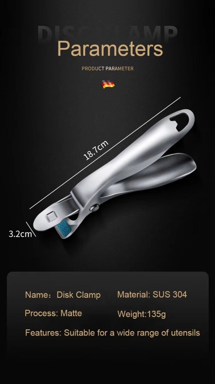Stainless Steel Kitchen Tray Clip – Anti-Scald Heat Resistant Plate Lifter with Non-Slip Silicone Grip