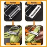 Stainless Steel Multifunctional Kitchen Peeler – Fruit & Vegetable Slicer