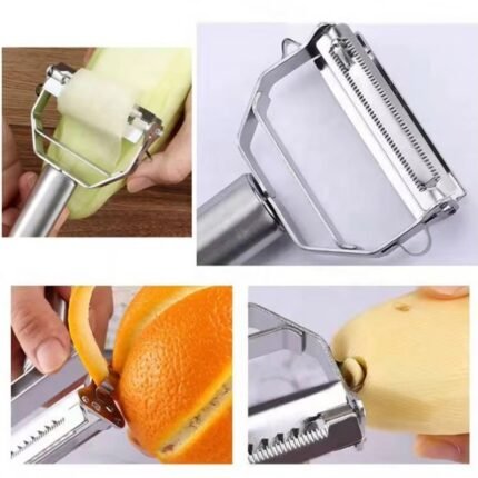 Stainless Steel Multifunctional Kitchen Peeler – Fruit & Vegetable Slicer