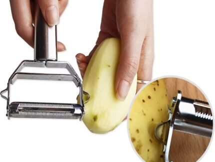 Stainless Steel Multifunctional Vegetable Peeler – Fruit Slicer, Julienne Cutter & Paring Tool for Kitchen Use