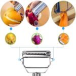 Stainless Steel Multifunctional Vegetable Peeler – Fruit Slicer, Julienne Cutter & Paring Tool for Kitchen Use