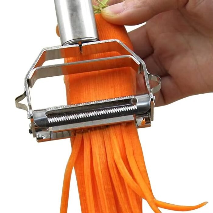 Stainless Steel Multifunctional Vegetable Peeler – Fruit Slicer, Julienne Cutter & Paring Tool for Kitchen Use