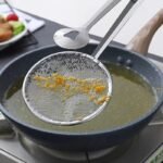 Stainless Steel Oil Scoop & Colander – Fried Food & Tofu Powder Filter Clip