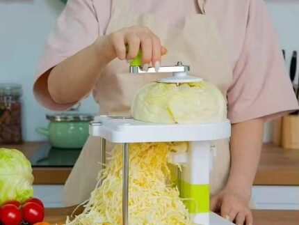 Stainless Steel Spiral Cabbage Peeler & Vegetable Shredder – Stylish Metal & ABS Handheld Cutter