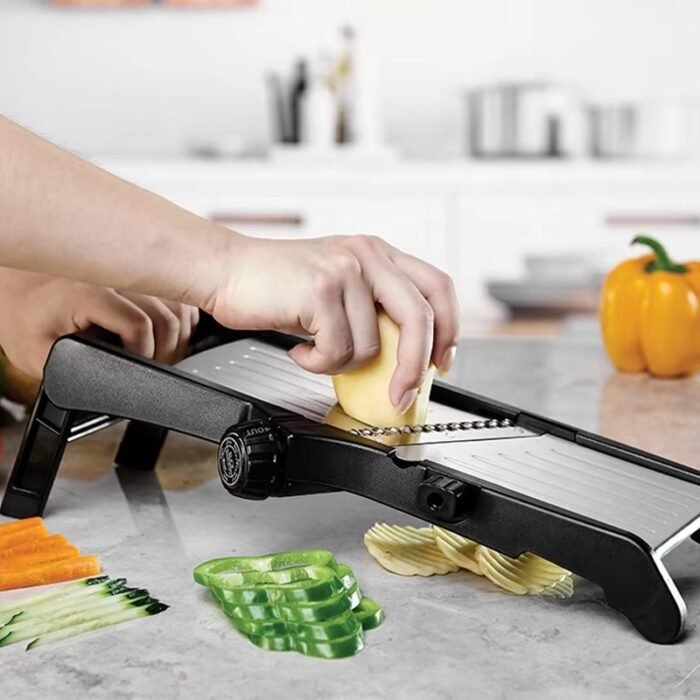 Multifunctional Rotary Kitchen Shredder – Adjustable Mandoline Slicer & Grater for Vegetables, Cheese