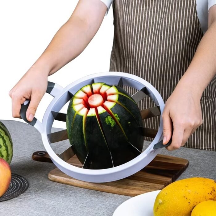 Stainless Steel Watermelon Windmill Cutter – Fruit Slicer & Corer Tool for Quick and Easy Watermelon Cubes