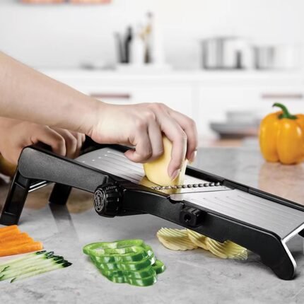 Multifunctional Rotary Kitchen Shredder – Adjustable Mandoline Slicer & Grater for Vegetables, Cheese & More
