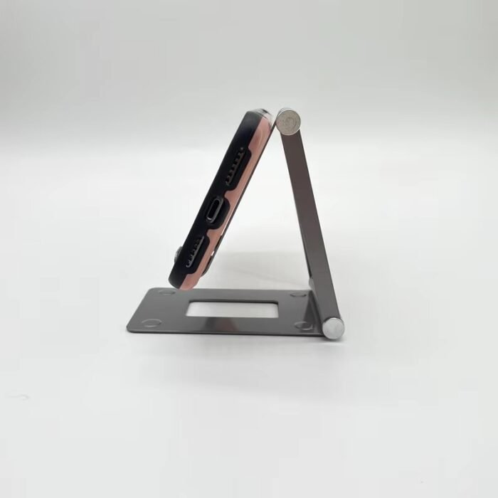 Universal Alloy Collapsible Phone Holder – Retractable Adjustable Desktop Stand for All Smartphones
