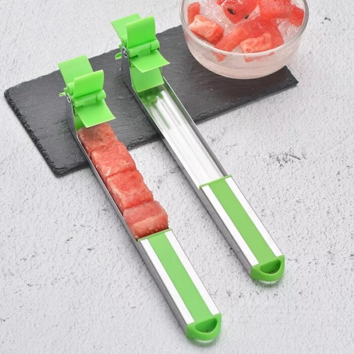 Windmill Watermelon Slicer & Cube Cutter – Stainless Steel Fruit Chopper Tool for Quick Juice Cubes
